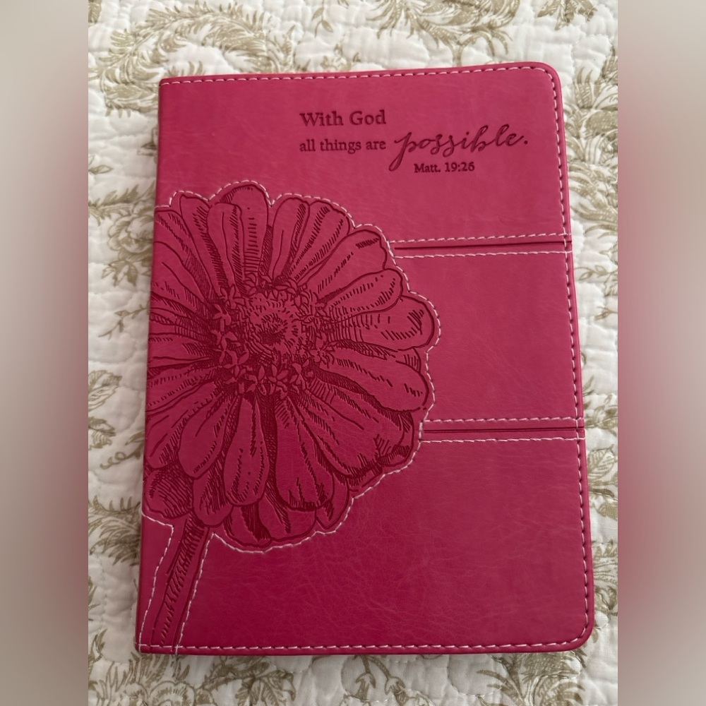 Inspirational Christian Journal Notebook – “With God All Things Are Possible”